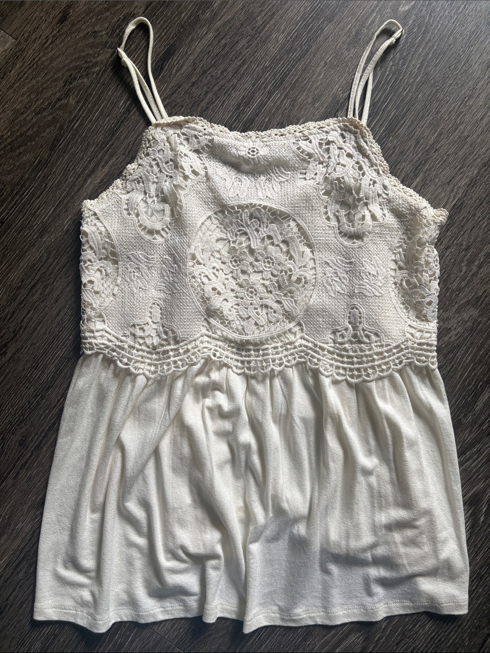 Crochet Lace Baby Doll Tank Top